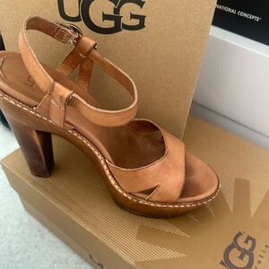 UGG Women's Brown Leather Heels